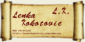 Lenka Kokotović vizit kartica